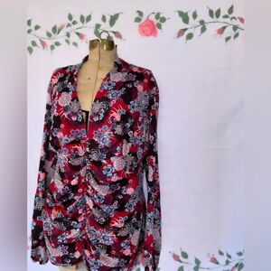 Plus size floral top vintage